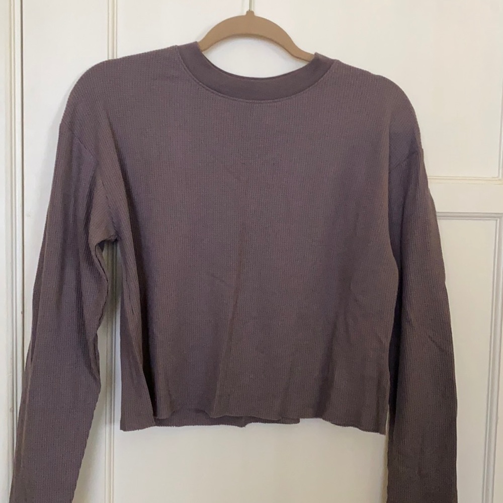 Wild fable purple waffle knit long sleeve